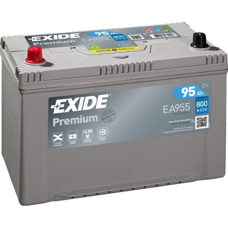 BATTERIE EXIDE PREMIUM D31 12V 95AH 800A 306X173X222 +G EA955 (1/4)