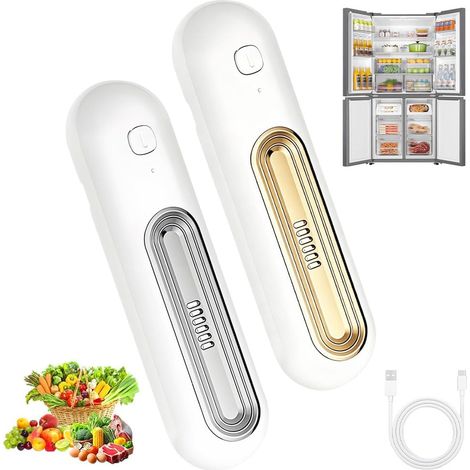 Désodorisant Rechargeable pour Réfrigérateur, Mini USB Désodorisant pour Réfrigérateur, 2 Modes, Mini Extracteur d'odeurs, pour Réfrigérateur Armoire Chaussures (1/5)