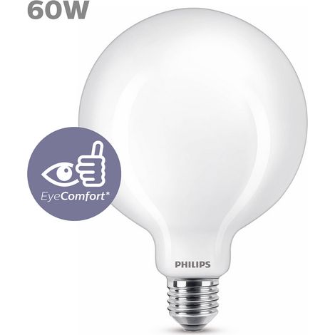 Lampe LED classic globe G120 filament E27 7 W 806 lm 2700°K dépoli - Philips (1/5)