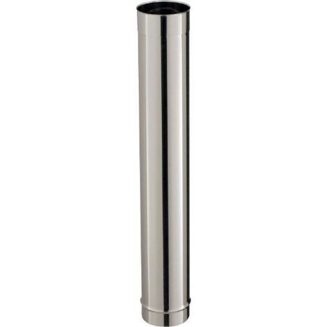 Poujoulat – Tuyau gaz inox SOI 45 cm – Diamètre 150 mm – Conduit simple paroi pour chaudières gaz, fioul, bois, charbon – Épaisseur 4/10