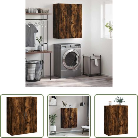 Holzschrank -  Wandschrank Räuchereiche 69,5x34x90 cm Holzwerkstoff (1/5)