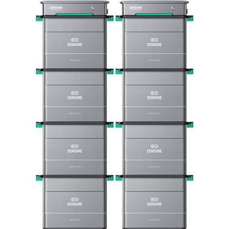Zendure Solarflow Hyper 2000, Centrale Électrique de Balcon Entrée Solaire 1800W, Hub Intégré Micro Onduleur, Charge AC Bidirectionnelle 1200W, avec 8xAB2000L, avec 2 x Solarflow Hyper 2000