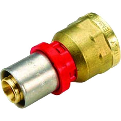 RACCORDO DIRITTO FEMMINA PER TUBO MULTISTRATO A PRESSARE MODELLO AL-COBRAPEX 1/2 ø16   TIEMME RACCORDERIE SPA
