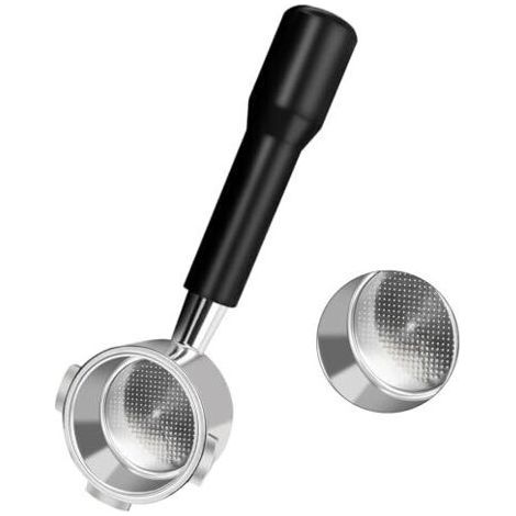 Porte-filtre Philorn sans fond 51 mm à 3 oreilles, avec tamis à café moulu - Compatible avec les machines DeLonghi Dedica EC680/EC685, et tamis en acier inoxydable (1/5)