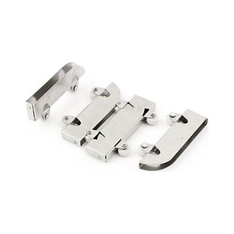 5pcs roulettes porte coulissante verre Double roues Acier inoxydable 5 mm (1/2)