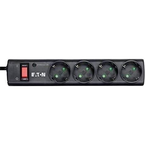 Multiprise/Parafoudre - Eaton Protection Strip 4 DIN - PS4D - 4 prises DIN europeennes - Noir (1/2)