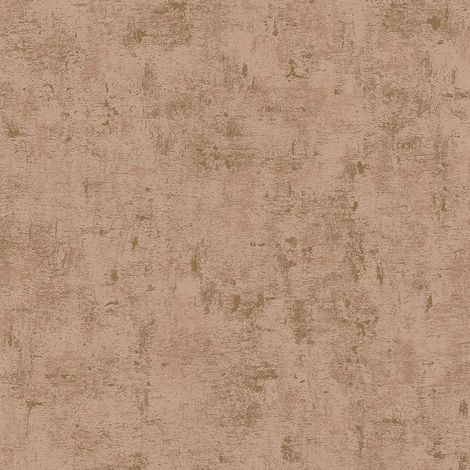 Plaster look wallpaper wall Profhome 395146 non-woven wallpaper textured with tangible texture shiny pink bronze 5.33 m2