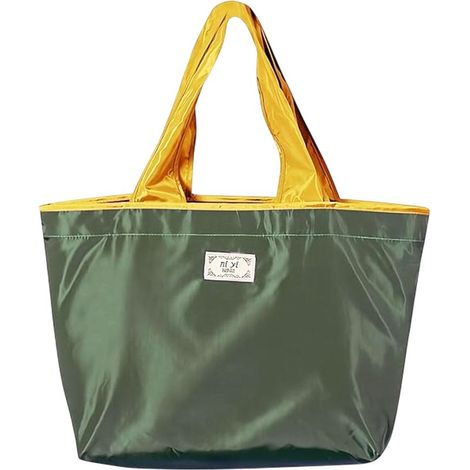 Sac de courses écologique à cordon, sac fourre-tout pliable et portable, imperméable.Vert armée (1/5)