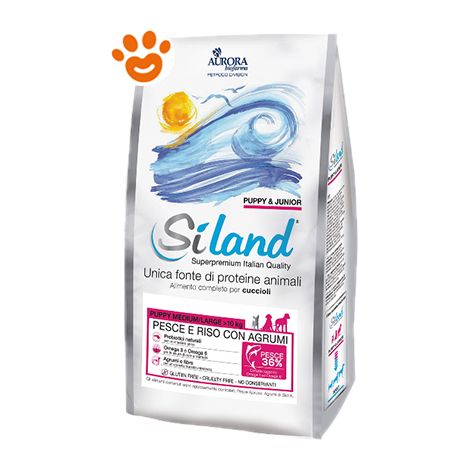 Siland Dog One Protein Puppy Medium Maxi Pesce e Riso con Agrumi - Siland Dog One Protein Puppy Medium Maxi Pesce e Riso con Agrumi - Sacco Da 3 Kg