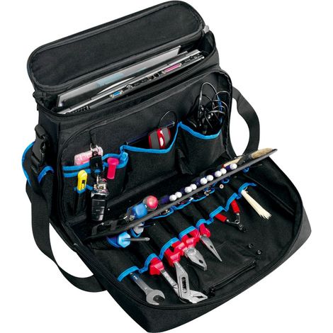 Sacoche à outils pour ordinateur portable – Poche intérieure pour documents A4 – Bandoulière réglable – Résistant aux éclaboussures – B&W International