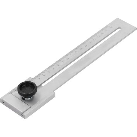 Règle de menuisier coulissante en acier, outil de mesure précise 200 mm pour bricolage (1/5)