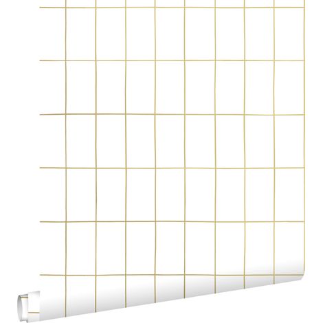 papier peint carrelage blanc et or  - ESTAhome (1/5)