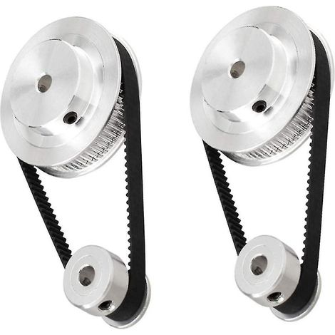 2 jeux de poulies de distribution synchrones 2GT 20 à 60 dents en aluminium, système de courroie de distribution GT2 (1/5)