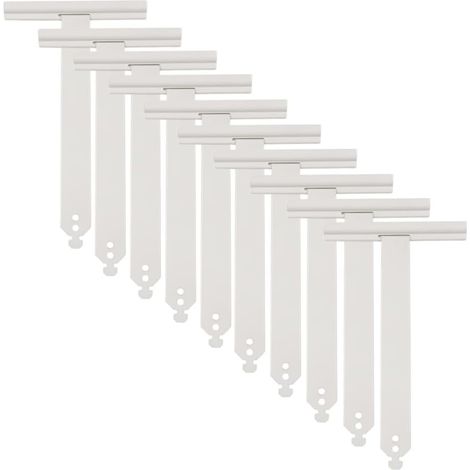 10 - Attache Volet Roulant - Crochet à Ressort - Fixation Sûre pour Store Enrouleur - Acier Inoxydable - Blanc - 10x15cm (1/4)