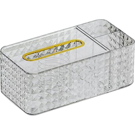 Aufbewahrungsbox mit Fächern für Stoffhandtücher, Rautenmuster, transparent weiß (1/5)