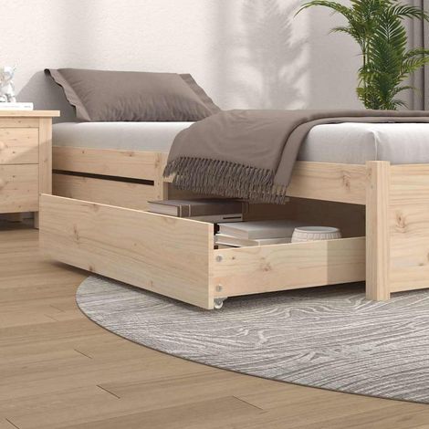 vidaXL Tiroirs de lit 2 pcs bois de pin massif (1/5)