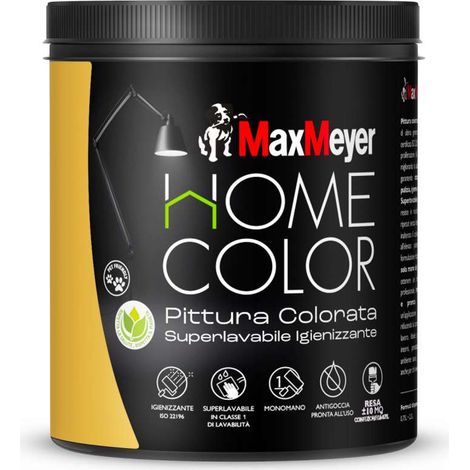 MaxMeyer Idropittura Superlavabile Igienizzante Curcuma 750 ml Opaca