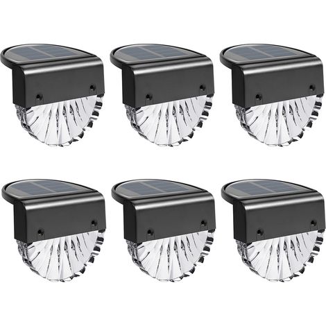 luces solares LED, resistentes al agua IP55, 2 modos: blanco cálido o multicolor, ABS y acrílico, para jardín, patio y escaleras. (1/5)