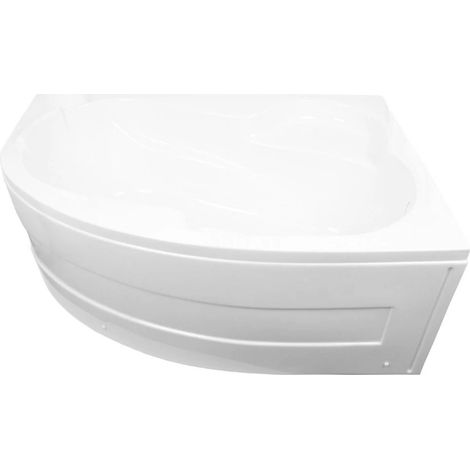Baignoire d'angle gauche-droit Jean avec tablier - 150x100 cm - Angle: Droit - Siphon: Sans (1/4)