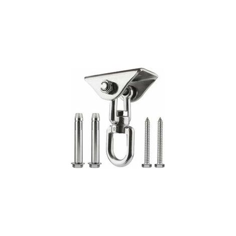 Crochet de plafond ultra-résistant, support de chaise suspendue en acier inoxydable 500 kg, crochet de plafond fixe pivotant à 360° pour balançoire, hamac, sac de sable, yoga aérien (1/5)