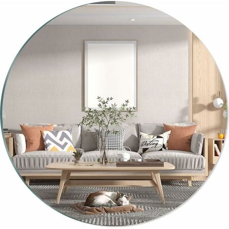 Miroir Autocollant - Verre 30 cm x 30 cm x 2 mm - Sans Perçage - Pour Mur Lisse Porte ou Surface Plane - 1 Pièce (1/5)