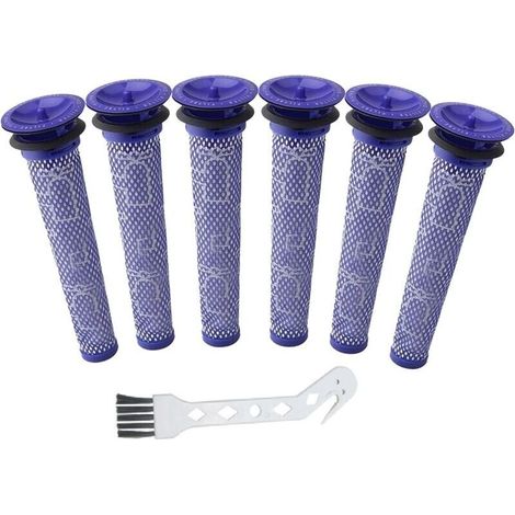 6er-Pack Ersatz-Vorfilter für Dyson Staubsauger DC58, DC59, V6, V7, V8 – inklusive Bürste – waschbar und wiederverwendbar – 965661-01 (1/5)