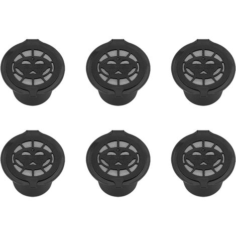 6Pcs Plastic and Stainless Steel Refillable Reusable Coffee Capsule Filters Baskets Replacement