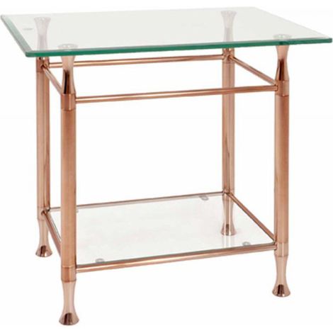 Table d'Appoint 2 Niveaux "Hyva" 58cm Cuivre