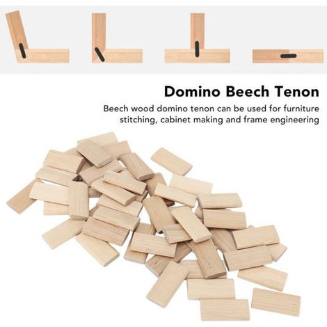 bouchon en hêtre Tenon en hêtre Domino Bouchon de Tenon Domino en bois de hêtre, 50 pièces, bricolage (sous-couche (1/5)