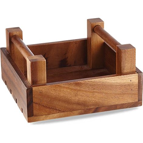 Caisse carrée en bois 200x200x(h)100mm - Finedine (1/3)