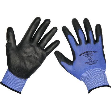 Sealey Worksafe&reg Lightweight Precision Grip Gloves, X-Large - Pack of 6 Pairs TSP117XL/6 (1/2)