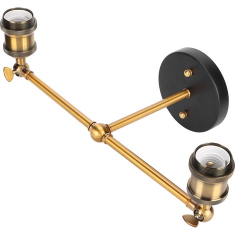 Applique murale fer forgé rétro – double tête E27 – AC85-265V – style vintage