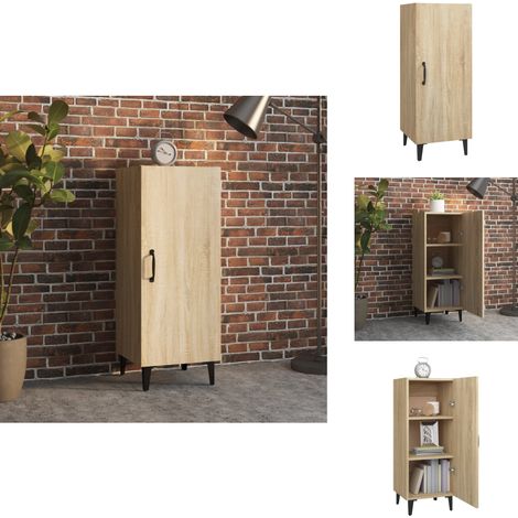 Buffet Chêne sonoma 34,5x34x90 cm Bois d'ingénierie - Buffet - Meuble De Rangement - Commode - Meuble Salon - Mobilier Moderne (1/5)