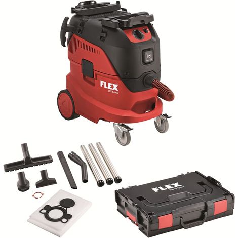 Flex Sicherheitssauger VCE 44 M AC inkl. Reinigungsset, L-Boxx + 5 Filtersäcke