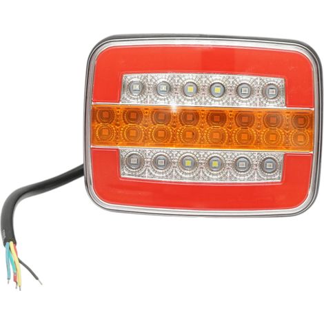 Luce freno posteriore rettangolare LED 12V/24V universale 125x95x35mm Breckner Germany (1/5)