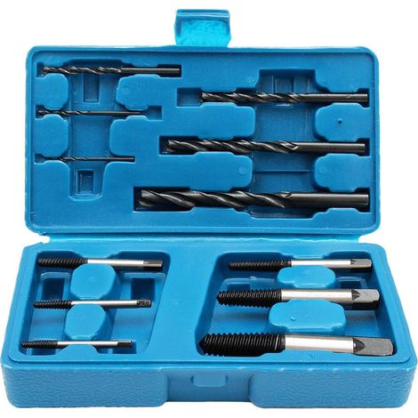 Dapetz ® 12Pcs Damaged Screw Extractor Remover Set for Stripped Head Screws, Nuts & Bolts Drill Bit Tools for Easy Removal of Broken & Rusty Hardware (1/5)