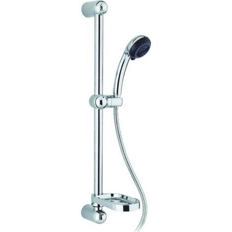 Saliscendi per box doccia asta con doccetta acciaio e abs 3 getti mod. Planet