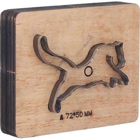 Emporte-pièce métallique Tigre pour cuir, scrapbooking et tissu - 72x50mm - Découpe précise artisanat (1/5)