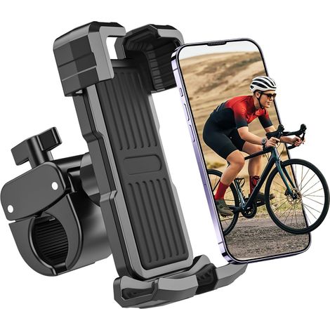 Support universel pour téléphone de guidon de moto à 360° compatible avec iPhone, Samsung et tous les téléphones de 4,5 à 7 pouces...