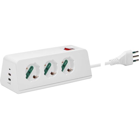 VIMAR - 00608.CC.B Presa scrivania 3univ.+3USB+S11+cbe b.
