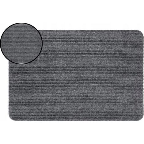 Paillasson textile 60x40cm gris antidérapant