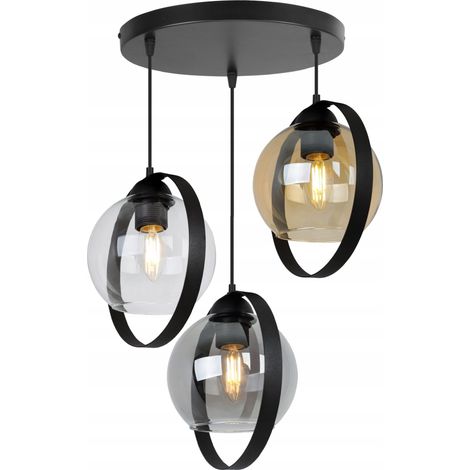 LAMPADA A SOSPENSIONE MODERNA CON ANELLI IN VETRO