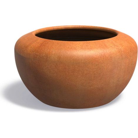 Adezz Pflanzschale Onyx rund aus Corten-Stahl Pflanzgefäß Größe Ø 58 (1/5)