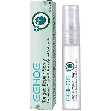 Spray réparateur pour la langue, élimine les odeurs buccales en cas de sécheresse et de mauvaise haleine, spray soulage les fissures de la langue, soulagement instantané de la sécheresse buccale, spra (1/3)