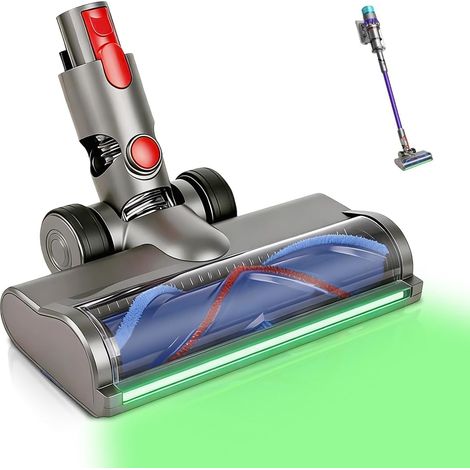 Brosse avec Éclairage LED pour Fonction de Détection de Poussière,Compatible avec l'aspirateur Dyson Gen5 Detect–Accessoire Suceur Sol & Brosse Turbo pour Moquette et Sol Dur. (1/5)
