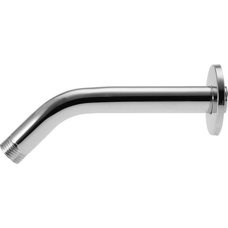 Tube de douche mural en acier inoxydable, bras rond 6 pouces, montage plafond ou mur, pour pommeau de douche, finition brossée, résistant à la corrosion, kit de fixation inclus. (1/5)