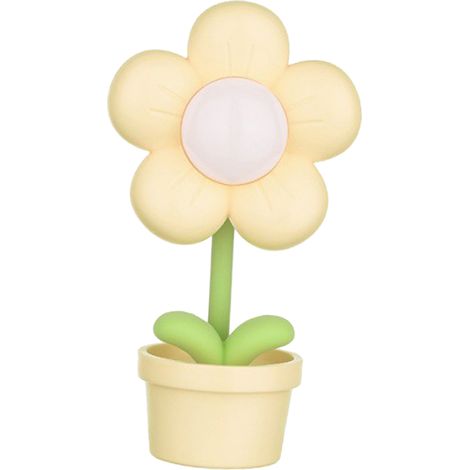 Lampe de Chevet Enfants avec Tige Flexible 360° et Éclairage Doux, Lampe à Piles pour Chambre et Salon, Jaune, Rechargeable (1/5)
