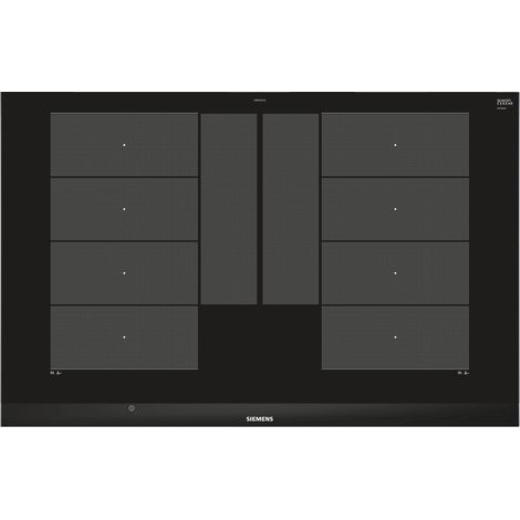 Siemens – Plaque induction 4 foyers 80cm – Fonction PowerBoost – EX875LYC1E – Capteur de contrôle double LightSlider – Protection enfants