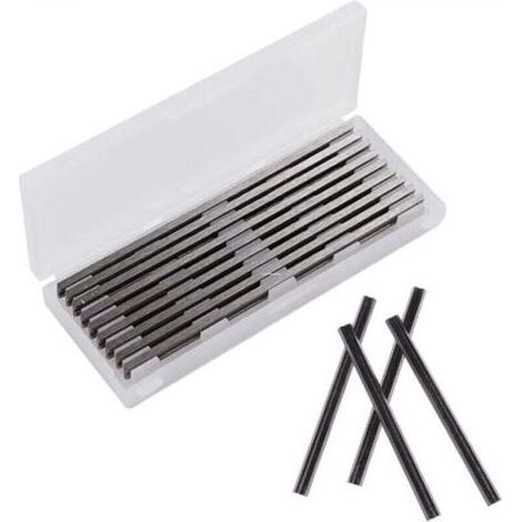 10 Pièces Ensemble de Rabot Electrique Lame, 82mm Raboteuse, pour Rabot Bosch HSS Lame, 82x5.5x1.2mm, pour Rabots Makita, Black & Decker, Bosch, DeWalt et Elu-ARCAN (1/5)