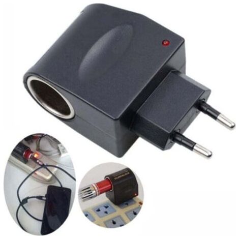 Pair Kfz-Zigarettenanzünderadapter 230 V auf 12 V – Zigarettenanzünderbuchse mit Stecker – Spannungswandler (Die Leistung des angeschlossenen Geräts darf 6 W nicht überschreiten) Kfz-Zigarettenanzünde